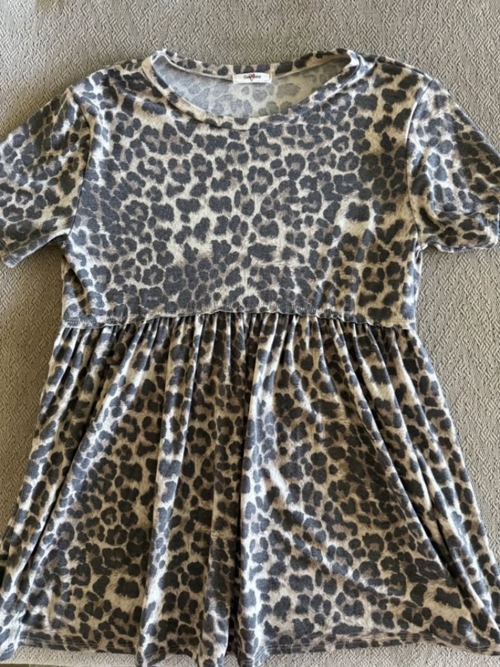 NWOT Women’s small oversized top, fun animal print